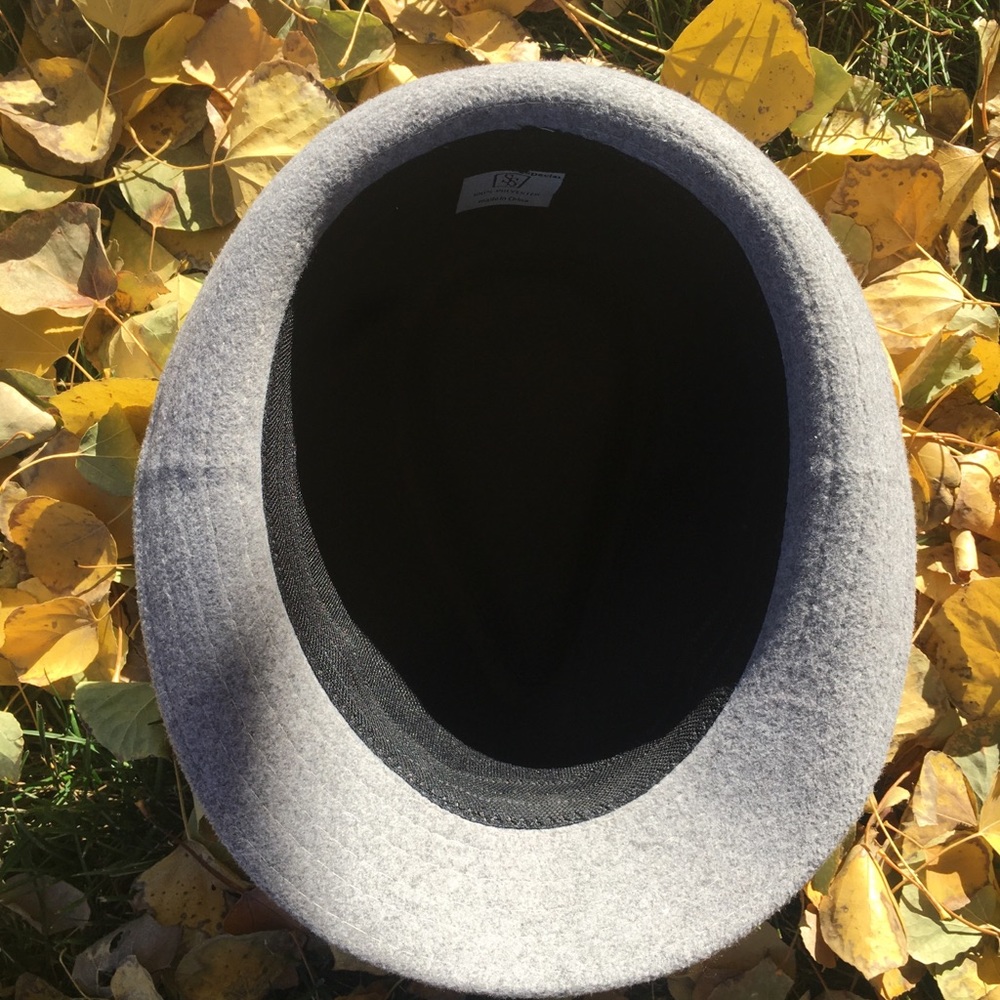 Gray Polyester Felt Hat - image 5